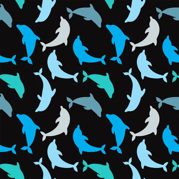 Dauphins fond sans couture — Image vectorielle