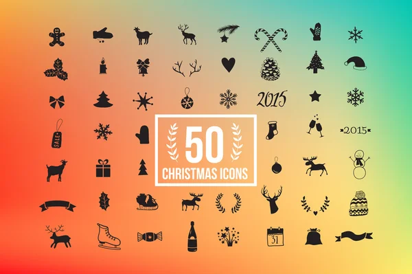 Conjunto de iconos de Navidad — Archivo Imágenes Vectoriales