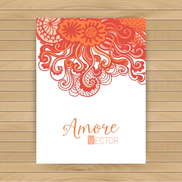 Tarjeta de invitación abstracta con onda abstracta — Vector de stock