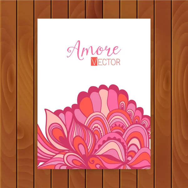 Tarjeta de invitación abstracta con onda abstracta — Vector de stock