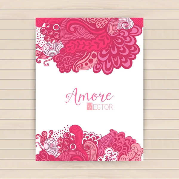 Tarjeta de invitación abstracta con onda abstracta — Vector de stock