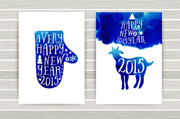 Tarjeta de felicitación de Año Nuevo — Vector de stock