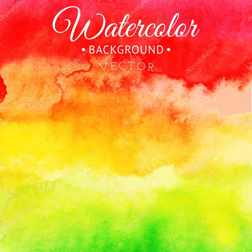 Yellow-red watercolor background Stock Vector Image by ©markovka #66991247