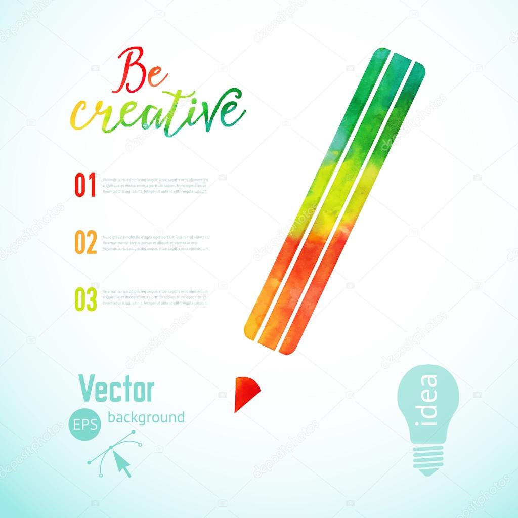 Colorful pencil icon