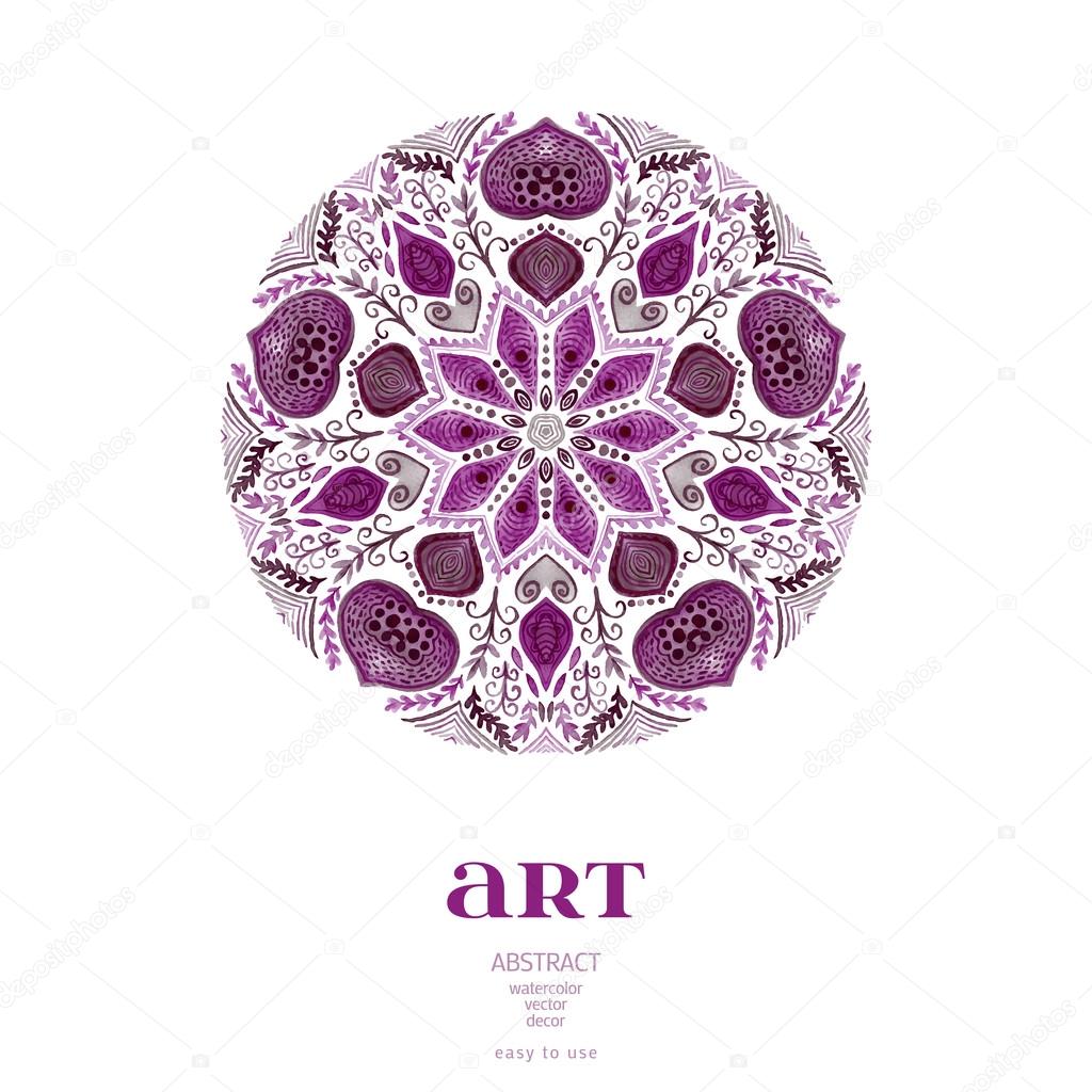 Abstract floral ornamental border