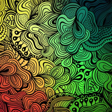 renkli çiçek dalgalı arka plan