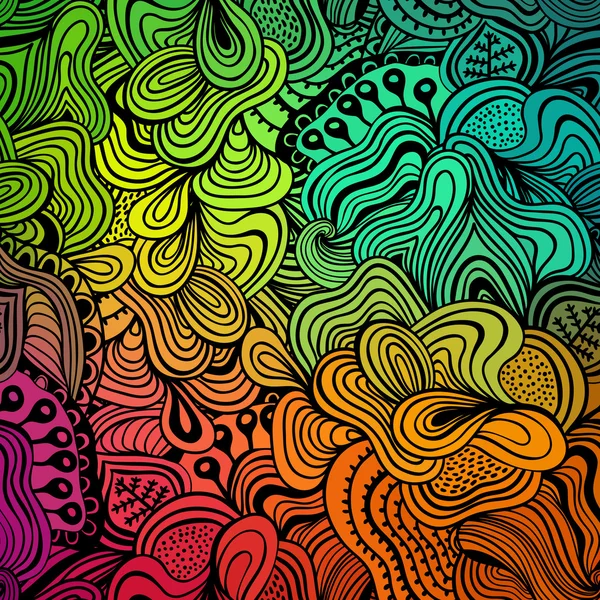 Fondo ondulado floral colorido — Vector de stock