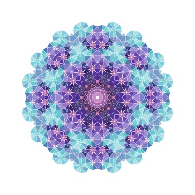 Mor mandala yuvarlak desen