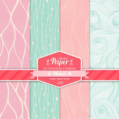 Set of seamless abstract patterns