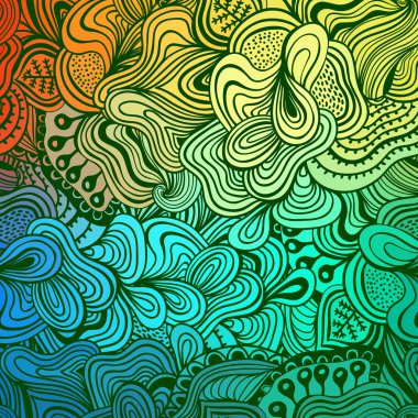 renkli çiçek dalgalı arka plan