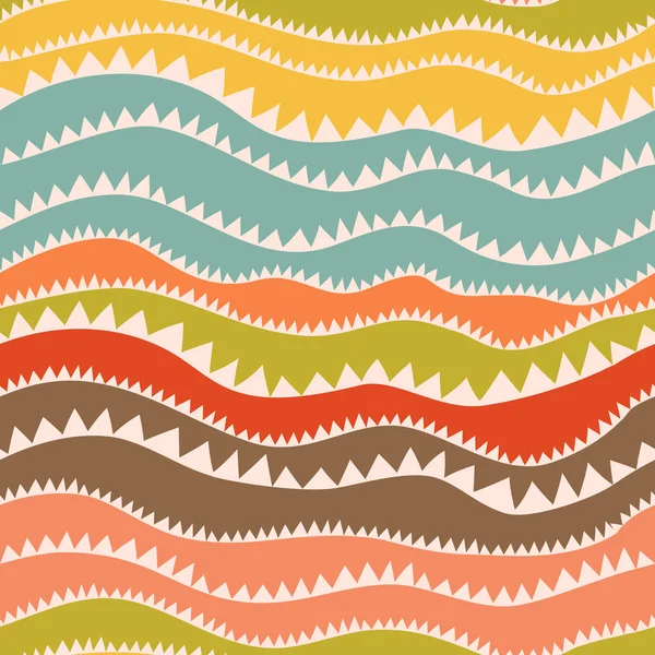 Seamless pattern with horizontal waves — Stock Vector