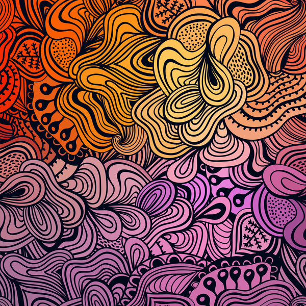 colorful floral wavy background