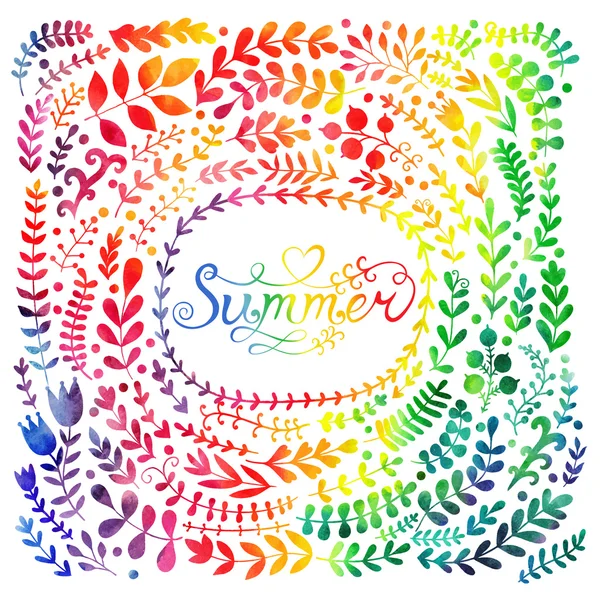 Colorful Summer floral bunner — Stock Vector