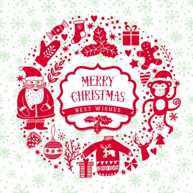 Noel tebrik kartı şablonu