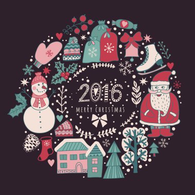 Noel tebrik kartı şablonu