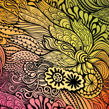 Renkli dalgaları zemin