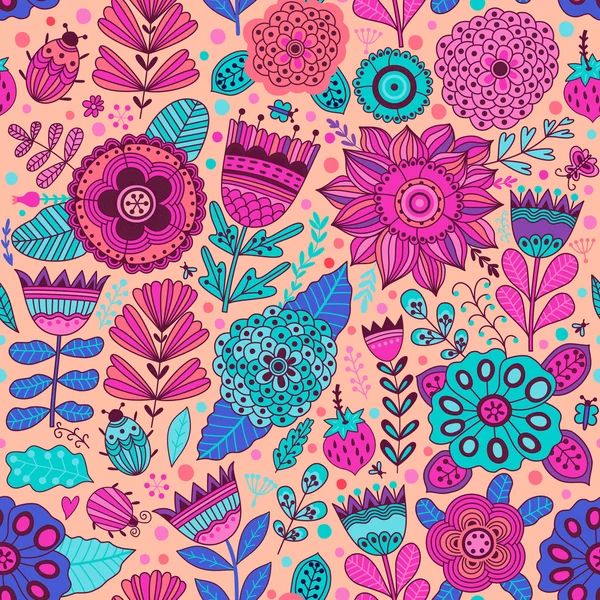 Seamless flower pattern — Stock Vector