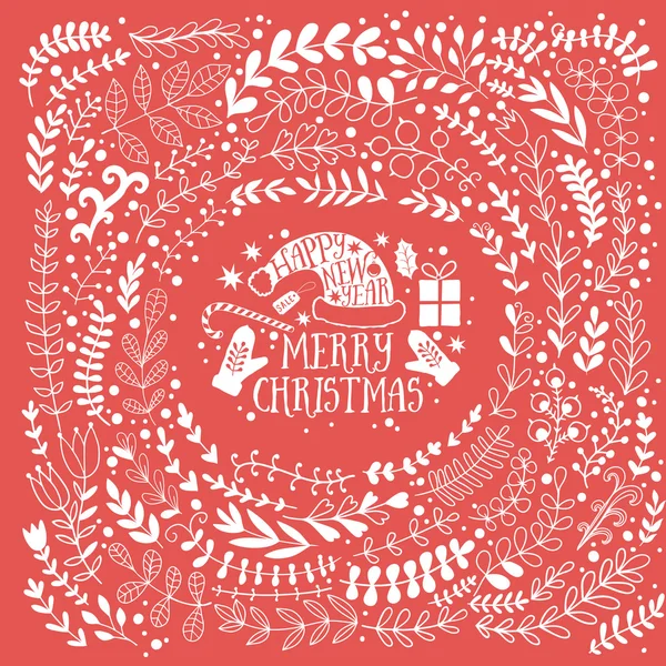 Merry Christmas decorative card — Stock Vector