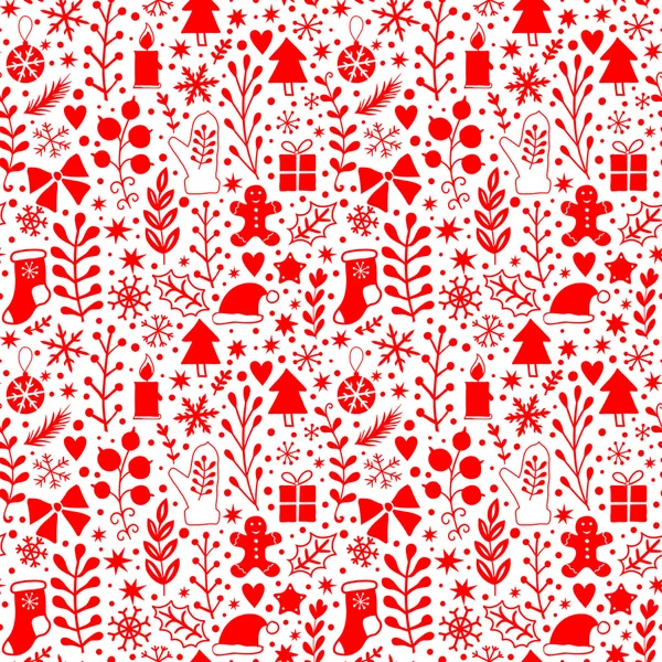 Merry Christmas seamless pattern — Stock Vector