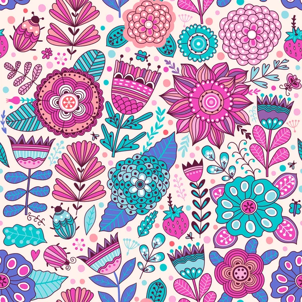 Seamless flower pattern — Stock Vector