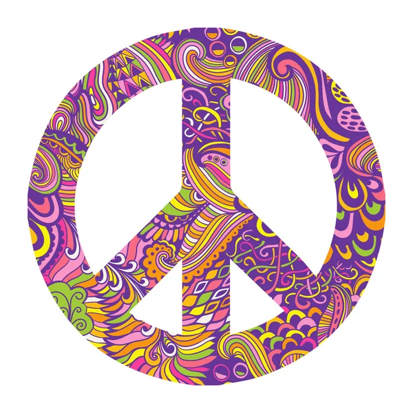 Colorful peace symbol — Stock Vector