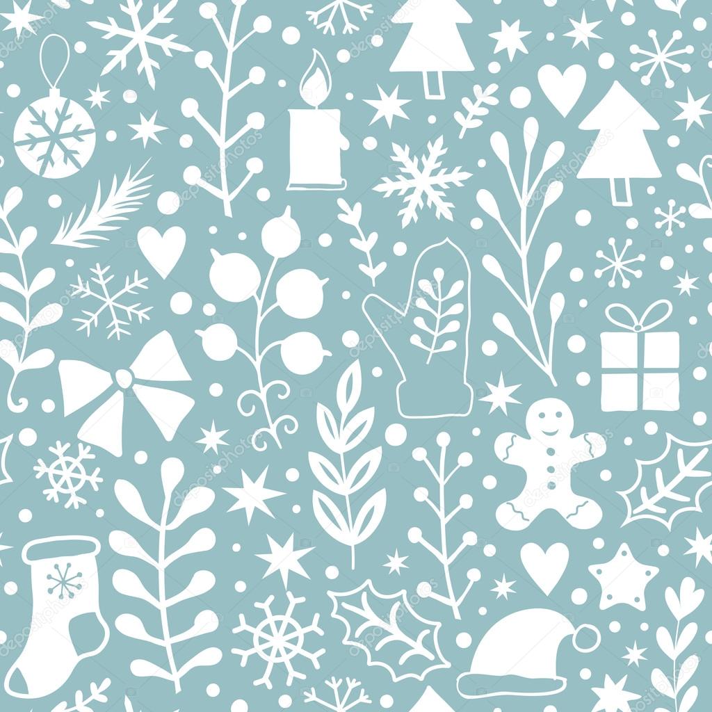 Merry Christmas seamless pattern