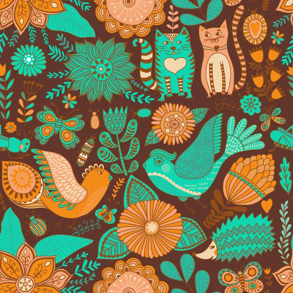 Seamless floral pattern — Stock Vector