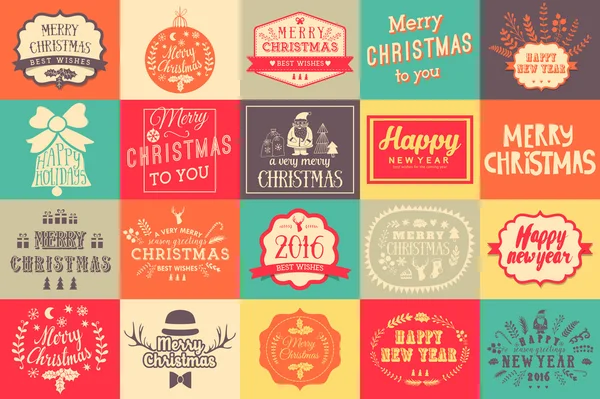 Collection of Christmas cards — Stock Vector