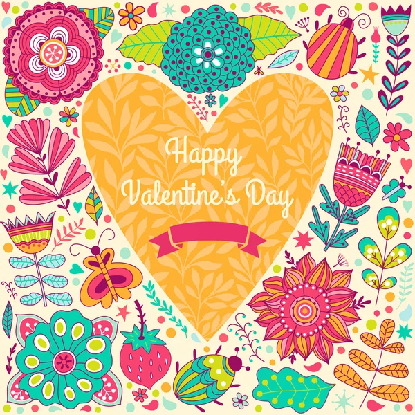 Valentine template greeting card — Stock Vector