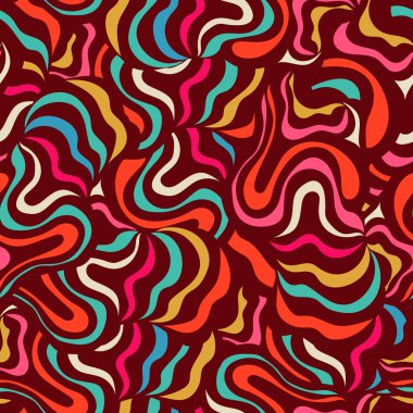 Seamless renkli dalgalı modeli