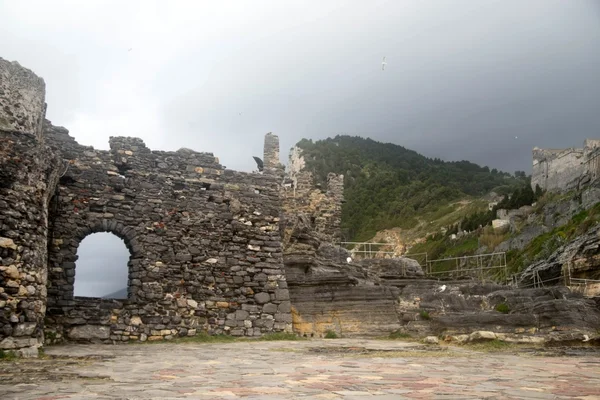 Dramatisk vejr storm i Portovenere - Stock-foto