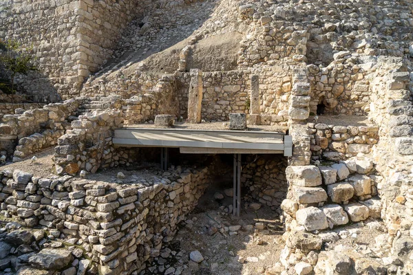 First Temple Ruins Jerusalem City Davif National Archaeology Park — Stock Photo, Image