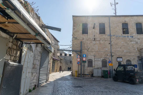 Oude Muren Armeense Straat Jeruzalem Oude Stad — Stockfoto