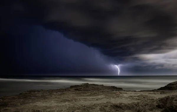 Burza Nocna Natura Siły Elektryczne — Zdjęcie stockowe