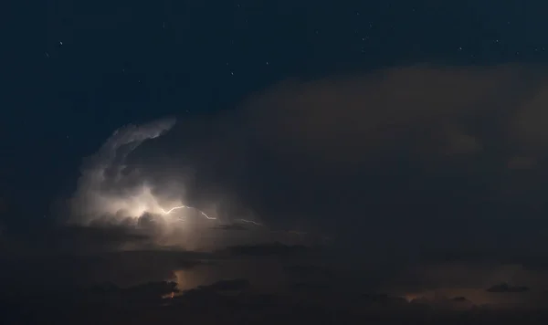 Tormenta Nocturna Naturaleza Electricidad Fuerzas — Foto de Stock