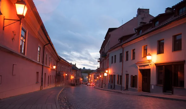 Evening in Vilnius streets — Stock Photo, Image