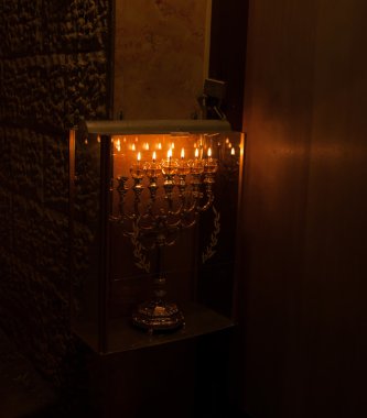 Kudüs'te Chanuka ışıklar