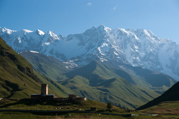 Ushguli monastery in Georgia