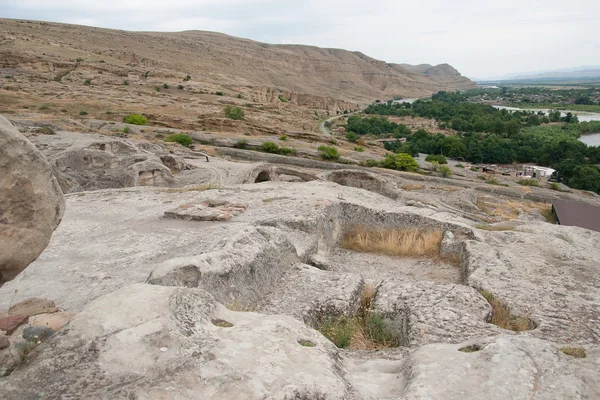 Uplistsikhe gammal klippkyrkor stad — Stockfoto