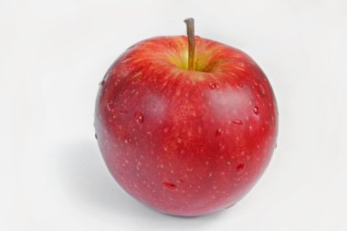 beyaz zemin üzerine yeşil ve Kırmızı elma