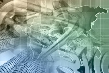 Binalar, grafik ve harita finansal arka plan