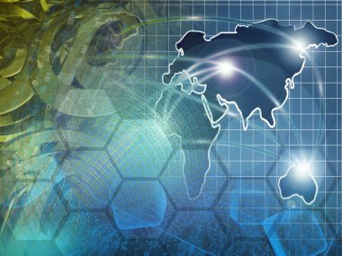 Posta işaretleri, harita ve basamak bilgisayar arka plan