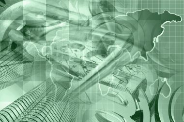 Binalar, grafik ve harita finansal arka plan