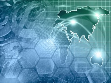 Posta işaretleri, harita ve basamak bilgisayar arka plan