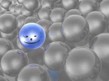 Arka plan olarak mavi ve gri Küre