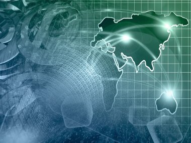 basamak ve harita - soyut bilgisayar arka plan