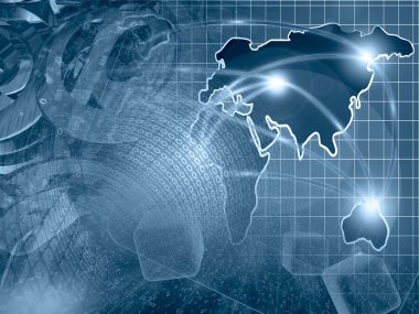 basamak ve harita - soyut bilgisayar arka plan