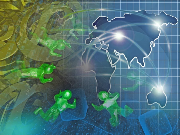 Mans ve harita - bilgisayar arka plan