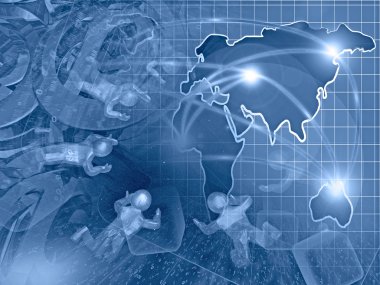 Mans ve harita - bilgisayar arka plan