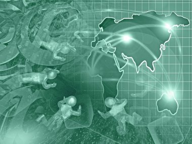 Mans ve harita - bilgisayar arka plan